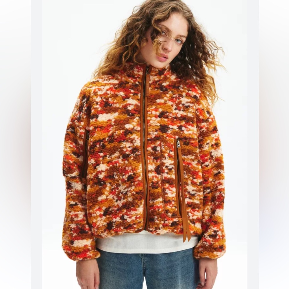 UGG Wool Blend Boucle Jacket Women’s Full Zip Cozy Outdoor UGG Marlene M